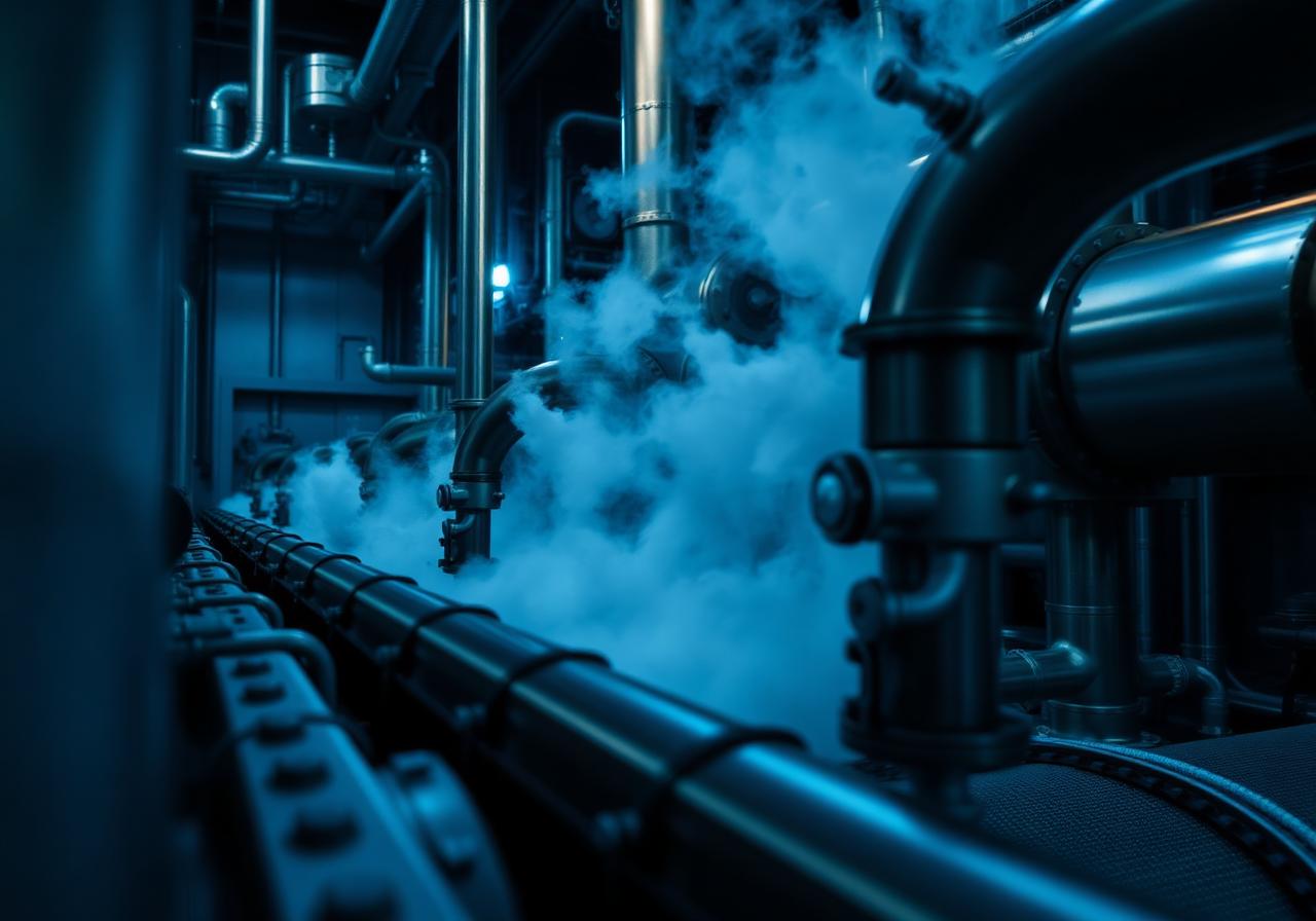 Industrial steam boiler with high-pressure tubing